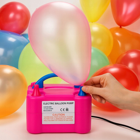 Pompka Elektryczna do balonów 2 dysze szybka mocna wydajna automatyczna