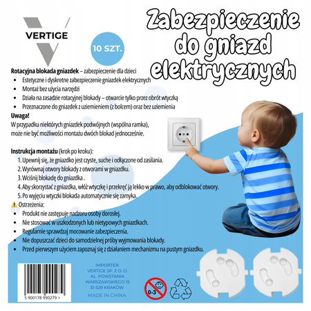 ROTACYJNE ZABEZPIECZENIA GNIAZDEK ZAŚLEPKI KONTAKTÓW ZATYCZKI 10 +1 SZT.