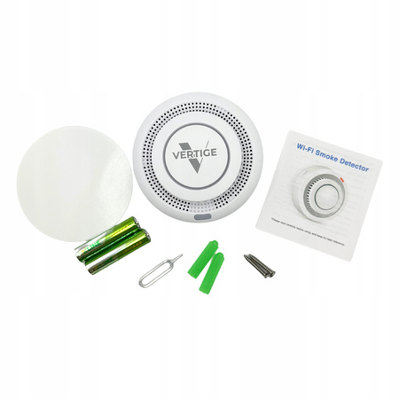 CZUJNIK DYMU DETEKTOR OGNIA WIFI ALARM BEZPRZEWODOWY CZUJKA TUYA ZESTAW