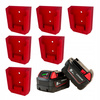 6x Uchwyt na baterie akumulator Milwaukee M18 click ZESTAW wieszak ścienny