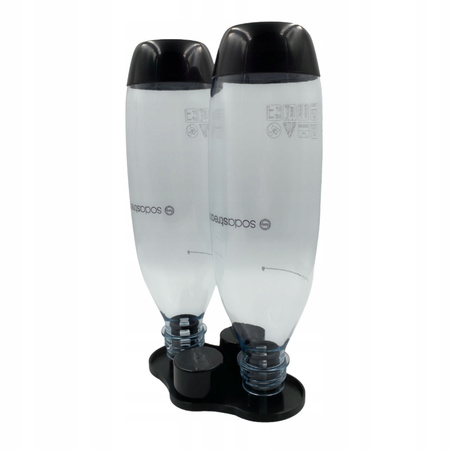 OCIEKACZ do butelek SODASTREAM na 2 dwie butelki UCHWYT kolor czarny