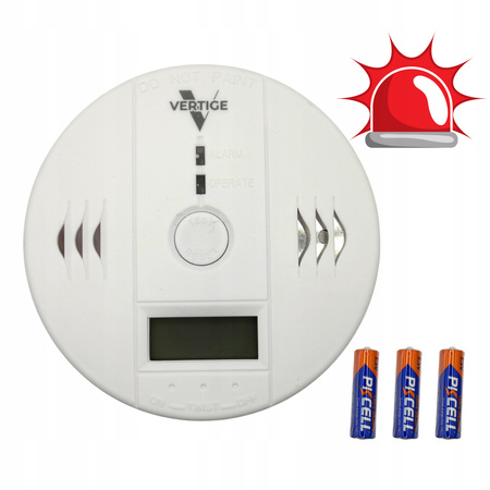 CZUJNIK CZADU TLENKU WĘGLA LCD DETEKTOR CO LCD WYKRYWACZ BEZPRZEWODOWY tuya