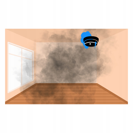 CZUJNIK DYMU DETEKTOR OGNIA WIFI ALARM BEZPRZEWODOWY CZUJKA TUYA ZESTAW