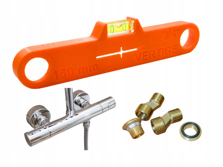 SZABLON WZORNIK DO KRZYWEK MOCOWANIE BATERII PRYSZNICOWEJ NA KRAN LIBELLA