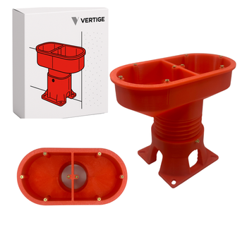 Podwójna puszka elektryczna do elewacji 100mm regulowana do styropianu