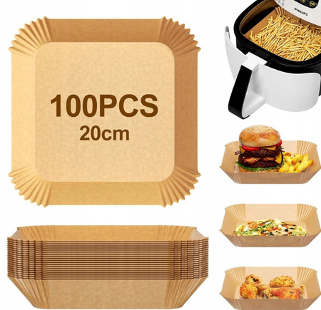 PAPIER DO AIR FRYER FRYTKOWNICY BEZTŁUSZCZOWEJ WKŁAD WKŁADY DO PIECZENIA
