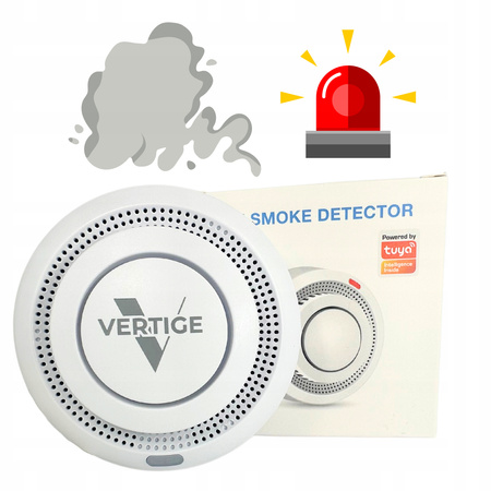 CZUJNIK DYMU DETEKTOR OGNIA WIFI ALARM BEZPRZEWODOWY CZUJKA TUYA ZESTAW