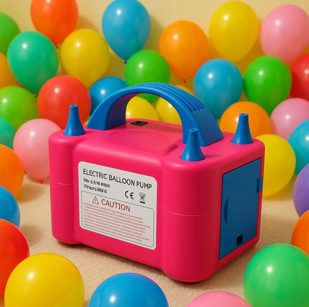 Pompka Elektryczna do balonów 2 dysze szybka mocna wydajna automatyczna