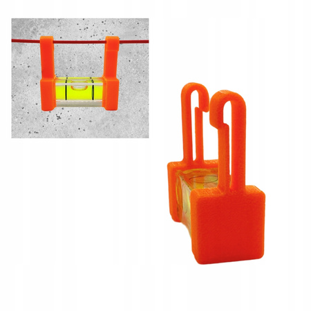 Poziomica sznurkowa z blokadą spadania libella murarska budowlana 45 mm