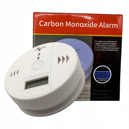 CZUJNIK CZADU TLENKU WĘGLA LCD DETEKTOR CO LCD WYKRYWACZ BEZPRZEWODOWY tuya