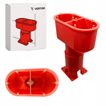 Podwójna puszka elektryczna do elewacji 200mm regulowana do styropianu