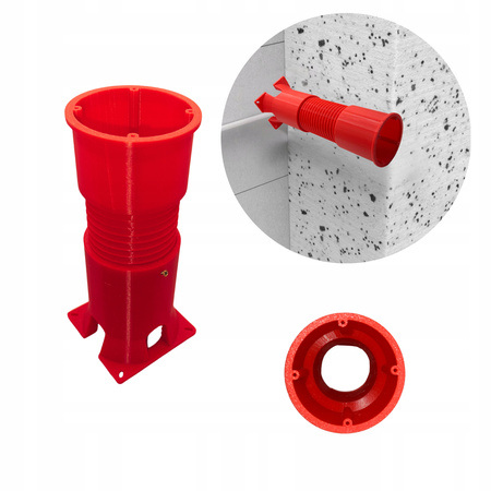 Puszka elektryczna do elewacji 150mm regulowana do styropianu 15 elewacyjna