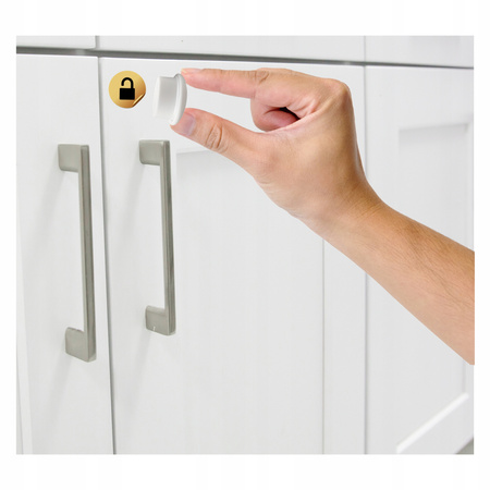 BLOKADA MAGNETYCZNA ZABEZPIECZENIE DO SZAFEK MEBLI DRZWI SZUFLAD BLOKADY