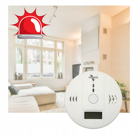 CZUJNIK CZADU TLENKU WĘGLA LCD DETEKTOR CO LCD WYKRYWACZ BEZPRZEWODOWY tuya