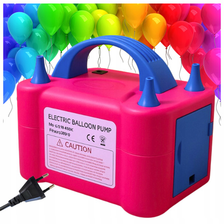 Pompka Elektryczna do balonów 2 dysze szybka mocna wydajna automatyczna