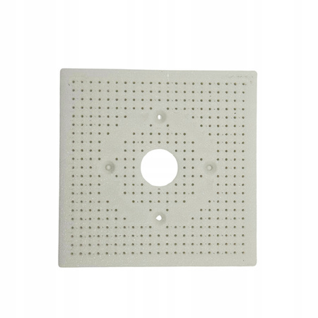 Kratka montażowa do puszki elewacyjnej biała 116x116x4