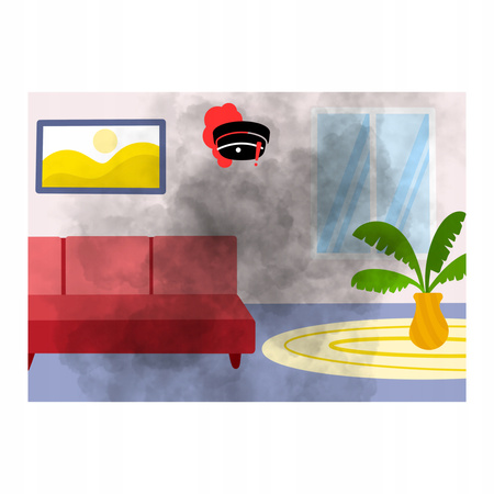 CZUJNIK DYMU DETEKTOR OGNIA WIFI ALARM BEZPRZEWODOWY CZUJKA TUYA ZESTAW