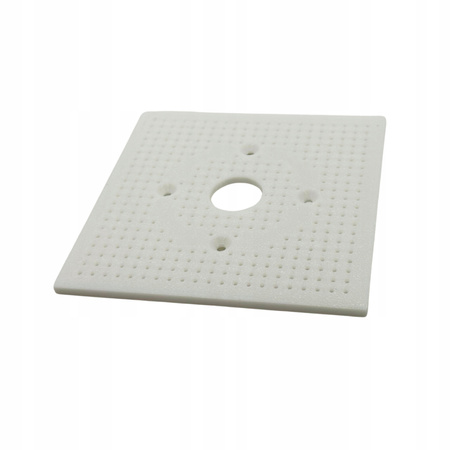 Kratka montażowa do puszki elewacyjnej biała 116x116x4